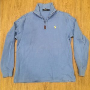 Light Blue Quarter zip Sweater - Polo - Small
